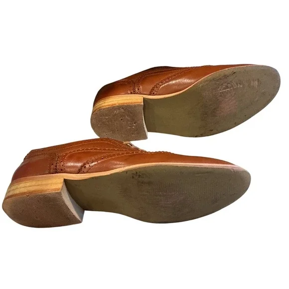 Wanted Womens Brown Wingtip Oxford Shoes Brogue Lace Up Size 8.5 US 39 EUR - Picture 6 of 7